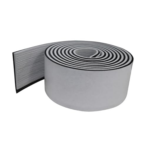 CKryzillix Boot Bodenbelag Eva Foam Selbstklebend 2400x58x5mm Eva Marine Boot Bodenbelag Einzigen Streifen Imitiert Teak Yacht Deck Matte Braun Anti Skid Pad(Light Grey Black) von CKryzillix