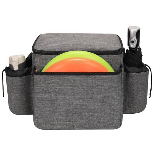 CLEKEGBAG Disc-Golftasche mit verstellbaren Riemen, großes Fassungsvermögen, Wasserflaschenhalter, langlebig und leicht von CLEKEGBAG