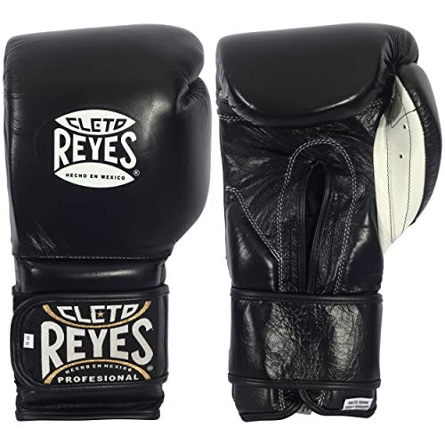 Cleto Reyes Boxhandschuhe - Sparring - Klettverschluss (Schwarz, 14 oz) von CLETO REYES