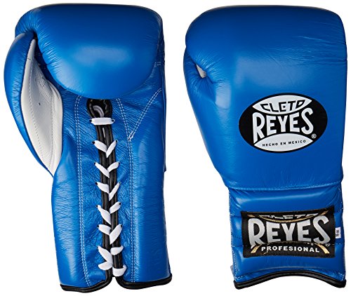 Cleto Reyes professionelle Trainings-Boxhandschuhe mit traditionellen Schnürsenkeln L blau von CLETO REYES