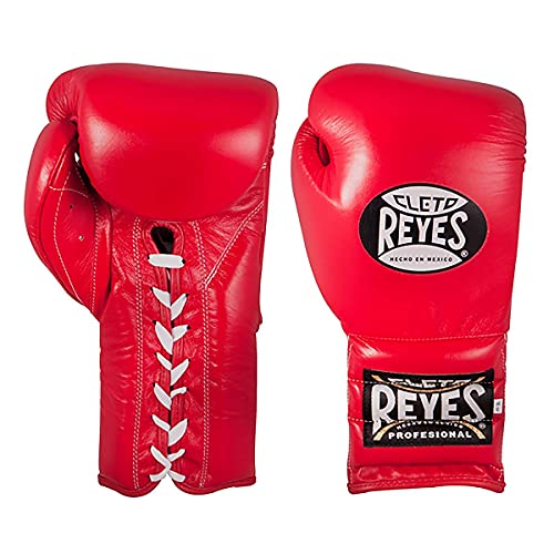 Cleto Reyes professionelle Trainings-Boxhandschuhe mit traditionellen Schnürsenkeln L rot von CLETO REYES