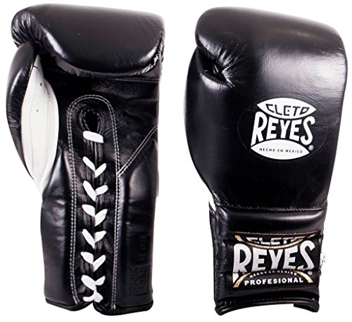 Cleto Reyes professionelle Trainings-Boxhandschuhe mit traditionellen Schnürsenkeln L schwarz von CLETO REYES