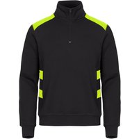 CLIQUE Ambition 1/2-Zip Sweatshirt 11 - schwarz/gelbhigh visibility 4XL von CLIQUE