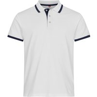 CLIQUE Austin Poloshirt Herren 00 - weiß/dunkelblau XS von CLIQUE