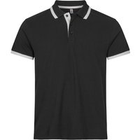 CLIQUE Austin Poloshirt Herren 99 - schwarz/weiß XS von CLIQUE