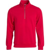 CLIQUE Basic 1/2-Zip Sweatshirt Herren 35 - rot 3XL von CLIQUE