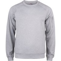 CLIQUE Basic Active Roundneck Sweatshirt 95 - grau meliert 4XL von CLIQUE