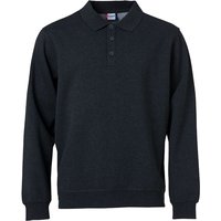 CLIQUE Basic Polo Sweatshirt Herren 955 - anthrazit meliert 3XL von CLIQUE