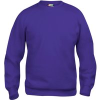 CLIQUE Basic Roundneck Sweatshirt 44 - lila 3XL von CLIQUE