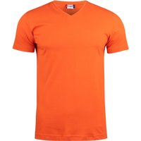CLIQUE Basic V-Neck T-Shirt Herren 18 - blutorange M von CLIQUE