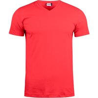 CLIQUE Basic V-Neck T-Shirt Herren 35 - rot XL von CLIQUE