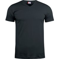 CLIQUE Basic V-Neck T-Shirt Herren 99 - schwarz 4XL von CLIQUE