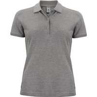 CLIQUE Classic Bio-Baumwoll Poloshirt Damen 95 - grey melange XL von CLIQUE