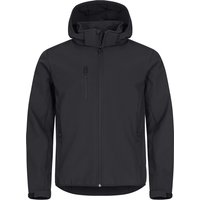 CLIQUE Classic Softshelljacke mit Kapuze Herren 99 - schwarz XS von CLIQUE