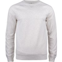 CLIQUE Premium Bio-Baumwoll Roundneck Sweatshirt Herren 925 - natur meliert 3XL von CLIQUE