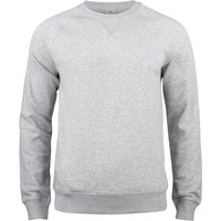 CLIQUE Premium Bio-Baumwoll Roundneck Sweatshirt Herren 95 - grau meliert XXL von CLIQUE