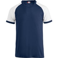 CLIQUE Raglan T-Shirt 5800 - navy/weiss XS von CLIQUE