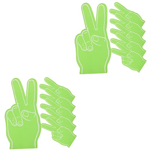 CLISPEED 12 Stück Schaumstoff-Fingerspielzeuge In Großen Mengen Handballhandschuhe Bulk-Handschuhe Blanko-Schaumstoff-Hand Schaumstoff-Finger-Geschenke Schaumstoff-Finger Grünes von CLISPEED