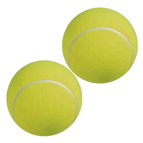 CLISPEED 2 Stück Teiliges Aufblasbares Tennisball Flexiblem Gummi Großes Outdoor Haustiere und Unterschriften Weiche Filzoberfläche Langlebig und Vielseitig Einsetzbar von CLISPEED