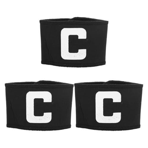 CLISPEED 3 Stück Fußball Captain Football Captain Armbänder C Mark Captain Band Team Leader Armbänder Verstellbare Fußball von CLISPEED
