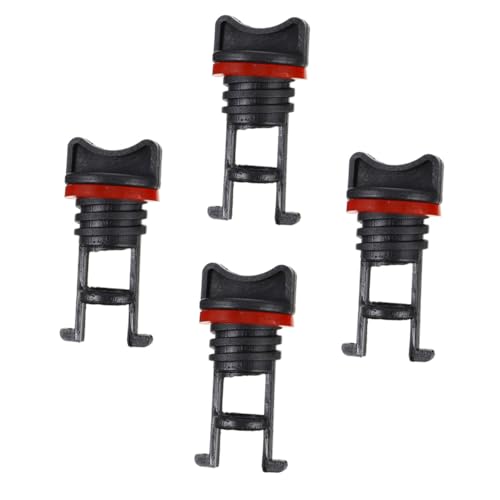 CLISPEED 4 Stück Teiliges Kajak Ablassschraube mit Rotem Dichtung Wasserdichter Nylon Boot Ablaufstopfen Langlebiges Zubehör für Kajak Kanu und Schlauchboot Installieren von CLISPEED