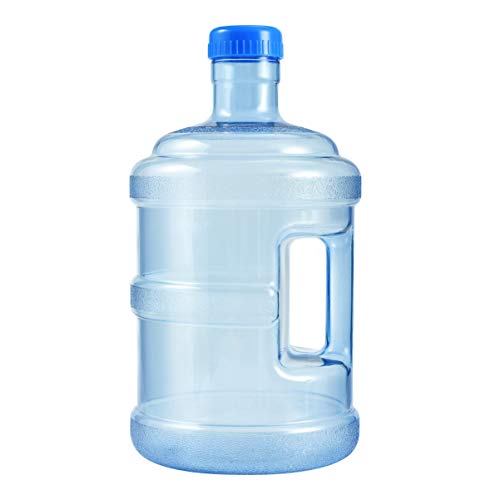 CLISPEED 5L Wasserflasche mit Schraubkappe BPA Freies Lebensmittelqualität Kunststoff Mineralwasserflasche Krug Container Easy Grip Carry Griff für Outdoor Reise Camping von CLISPEED