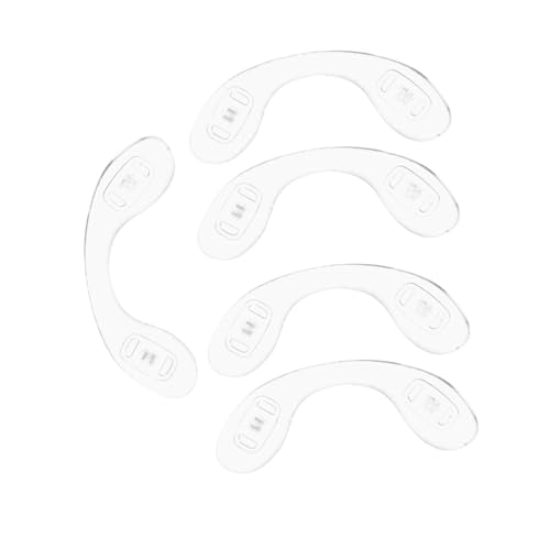 CLISPEED 5 Stück Teiliges Brillen Nasenpads Rutschfeste Transparente Silikon Nose Pads für Bessere Passform und Komfort Passend für Erwachsene und Stabiler Halt und Verschleißfest von CLISPEED
