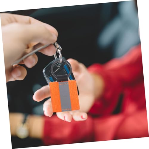 CLISPEED 8 Stück Teiliges Doppelseitiger Reflektierender Schlüsselanhänger Hochsichtbare Warnmarkierung Leichte Sicherheitsanhänger für Rucksack und Schlüssel Abnehmbar und Robust von CLISPEED