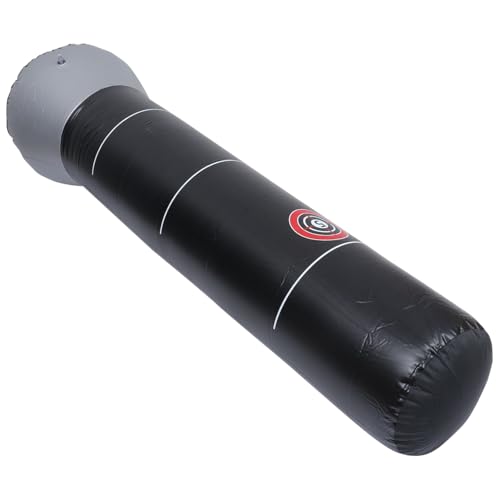 CLISPEED Aufblasbarer Boxsack Schwarz für Kickboxen und Fitness Strapazierfähiger PVC Sandsack mit Rückprallfunktion Geeignet für Erwachsene für Zuhause Gym Training von CLISPEED