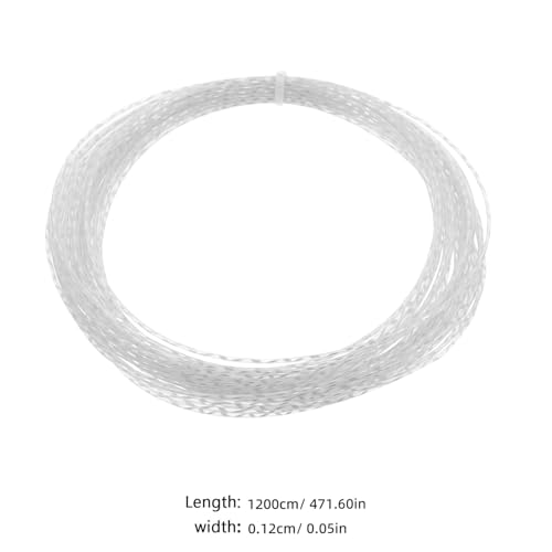 CLISPEED Badminton Saite Nylon Badminton Racket Ersatzschnur Hohe Elastizität und Langlebigkeit für Federballschläger Weiß Stoßdämpfend Reißfest für Training und Wettkampf von CLISPEED