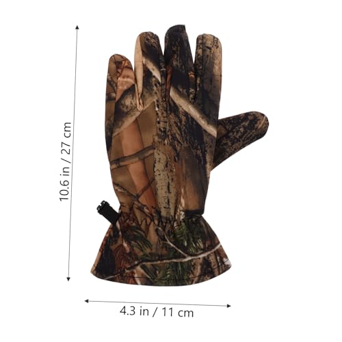 CLISPEED Camouflage Jagdhandschuhe mit Fleecefutter Wasserfest rutschfest Vollfinger Outdoor Handschuhe für Herbst Winter Frühling Jagd Ski Radfahren von CLISPEED