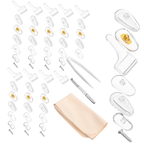 CLISPEED Glasses Repair Kit mit Robusten Schrauben und Rutschfesten Multifunktionales Brillen Reparaturset für Verschiedene Brillentypen Inkl Reinigungstuch Langlebig und Komfortabel von CLISPEED