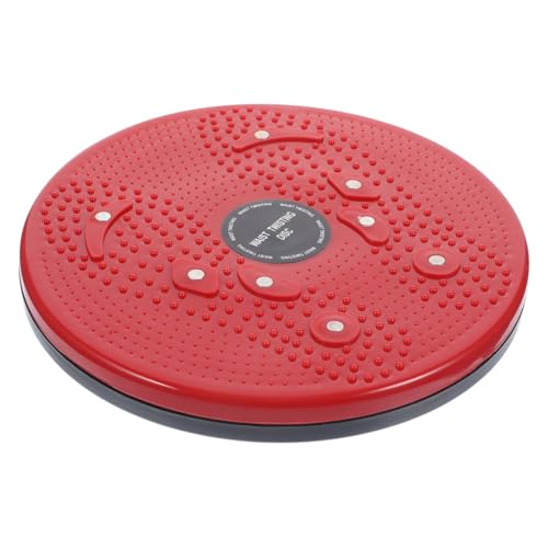 CLISPEED Kleines Stabiles Twisting Waist Disc Trainingsgerät für Frauen Drehbare Abnehmplatte Rotation Effektives Aerobic fitnessgerät für Zuhause und Unterwegs Rotes Slimming Board von CLISPEED