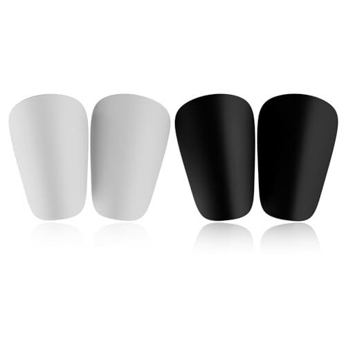 CLOPAE Mini Schienbeinschoner für Fußball, Mini Football Shin Pads, 8X 5cm Schienbeinschoner Kinder Fussball, Kleine Schienbeinschoner für Kinder Jungen Mädchen (Schwarz und weiß) von CLOPAE