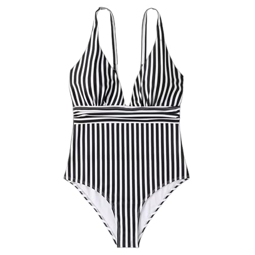 CMJSGG Bikini Damen Set EIN Stück Badeanzug Badebekleidung Frauen V-Ausschnitt Badeanzug Weiblicher Sommer-Strandbekleidung Bodysuit-a-XL von CMJSGG