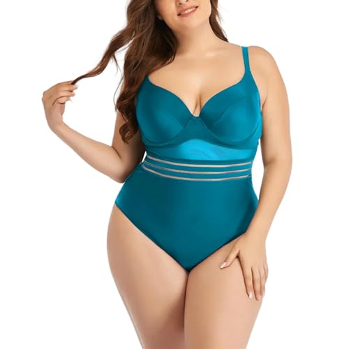 CMJSGG Bikini Damen Set Großgröße Badeanzüge Für Frauen EIN Stück Plus Badebadetiema-c-4xl von CMJSGG