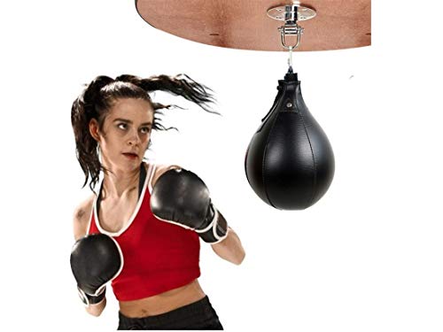 CMLLING Speed ​​Bag Plattform Hängende Lochkugel für MMA Muay Thai Training Reflex Boxkugel (1 Stück) (Schwarz) von CMLLING