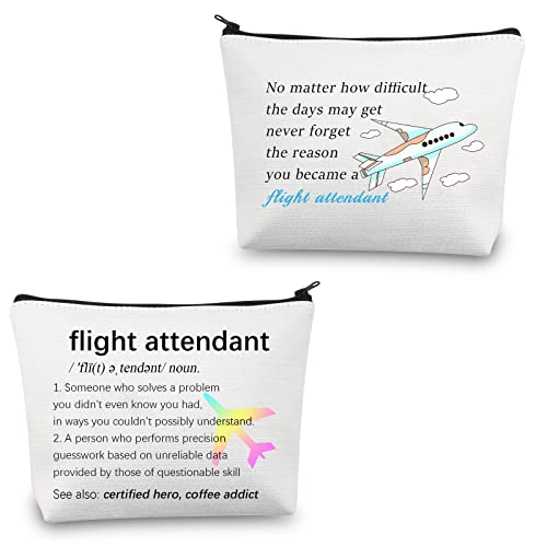 CMNIM Flight Attendant Gifts Makeup Bag Stewardess Gifts Flight School Gifts Flight Attendant Graduation Gifts Cosmetic Travel Bag, Flight Attendant Gifts Make-up-Tasche, Make-up-Tasche von CMNIM