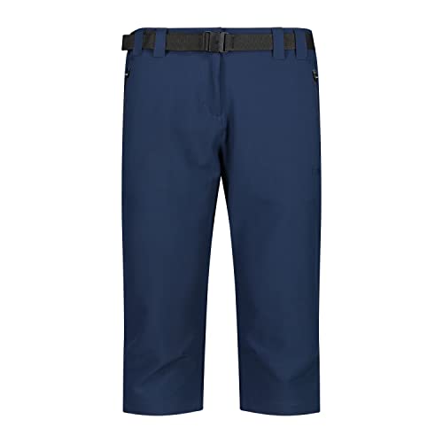 CMP Damen Capri Stretch Trousers Pants, Blau, 38 EU von CMP