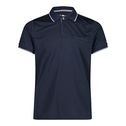 CMP, Quick-Drying Short-Sleeved Polo Shirt, B.Blue-Cemento, 60 von CMP