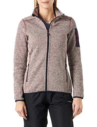 CMP - Knit-Tech-Jacke für Damen, Rotwein-Weiß, D38 von CMP