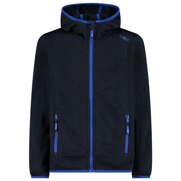 CMP - Boy's Jacket Fix Hood Jacquard Knitted - Fleecejacke Gr 104;110;116;128;140;152;164;176;92;98 blau;grau von CMP