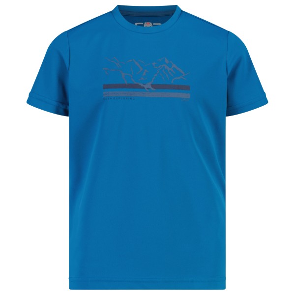 CMP - Boy's T-Shirt Piquet - Funktionsshirt Gr 104 blau von CMP