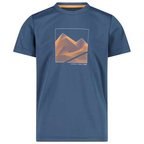 CMP - Boy's T-Shirt Piquet - Funktionsshirt Gr 110 blau von CMP