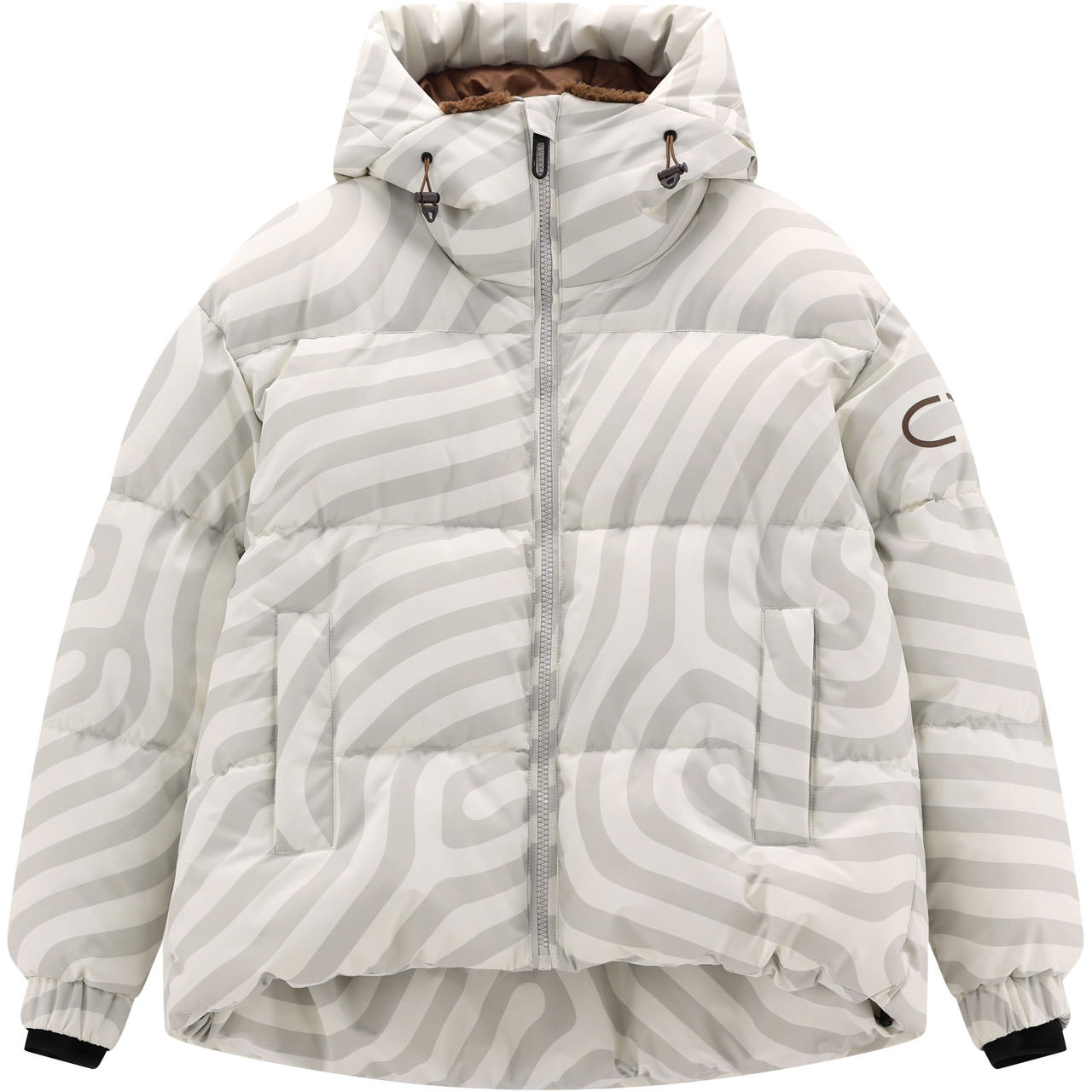 CMP Damen Skijacke PUFFY HOOD PRINT ivory/bone von CMP