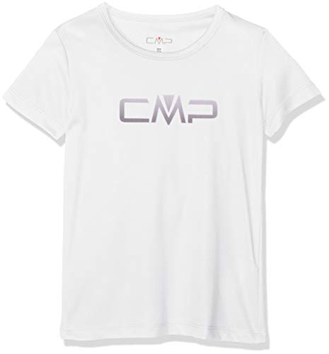 CMP Unisex Kinder Damen-t-Shirt T-Shirt, Weiß, 128 EU von CMP