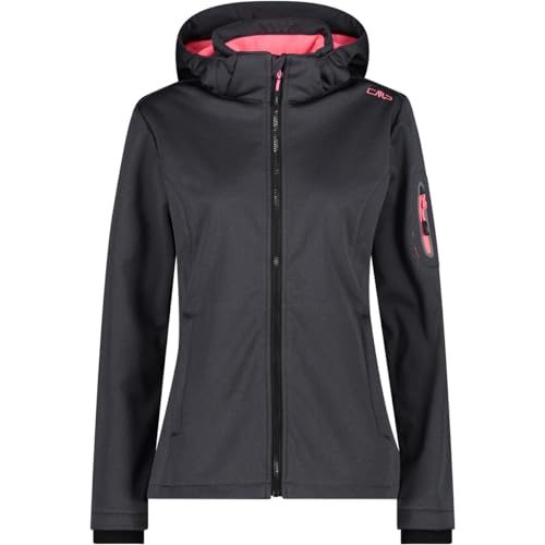 CMP - Damenjacke mit Kapuze und Reißverschluss, Titan Mel.-Glanz, L von CMP