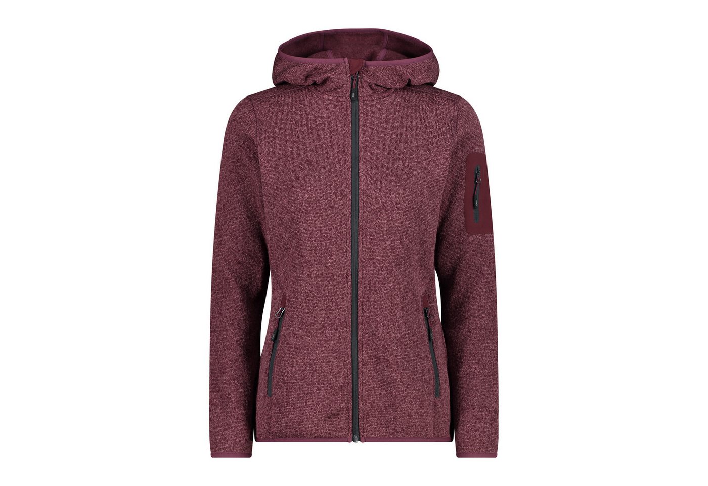 CMP Fleecejacke CMP Damen Jacke Knitted Melange Hoody 3H19826 von CMP