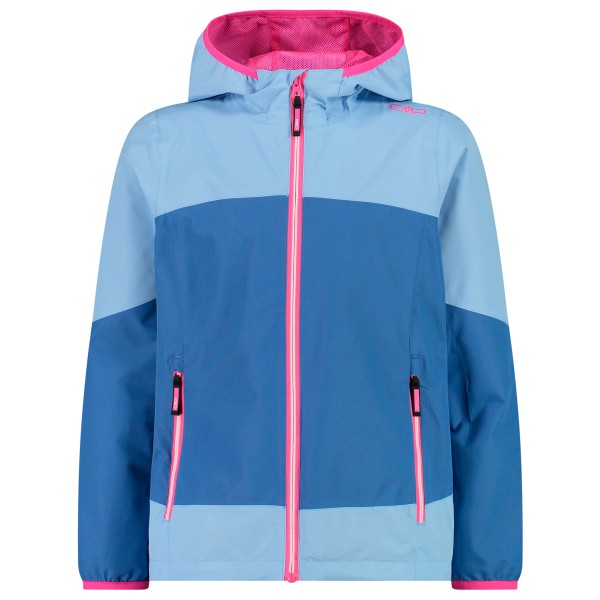 CMP - Girl's Jacket Fix Hood Ripstop - Regenjacke Gr 176 blau von CMP
