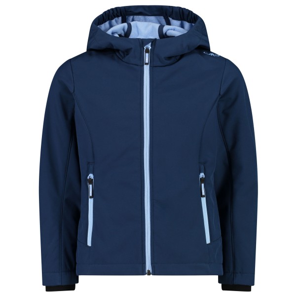 CMP - Girl's Jacket Fix Hood Softshell - Softshelljacke Gr 164 blau von CMP